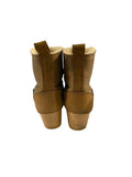 *No. 6 Store Mid Heel Shearling Pull-On Wooden Platform Clog Boot, Size 39