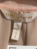 *Rebecca Taylor Datura Silk Metallic Floral Balloon Sleeve Button-Up Top, Size 4