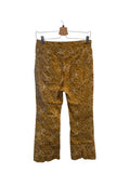 *Ulla Johnson Ellis Jean Cotton Twill Floral Button Fly High Rise Bootcut Cropped Pants, Size 8