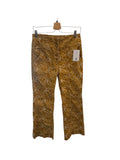*Ulla Johnson Ellis Jean Cotton Twill Floral Button Fly High Rise Bootcut Cropped Pants, Size 8