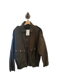 *The Kooples Cotton Twill Collared Full Zip Elastic Hem Cropped Utility Jacket, Size K1=S