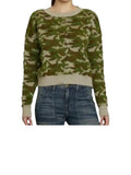 *NSF Blayne Cotton & Alpaca Camo Jaquard Knit Crew Neck Sweater, Size S