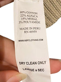 *NSF Blayne Cotton & Alpaca Camo Jaquard Knit Crew Neck Sweater, Size S