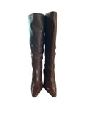 *Sam Edelman Sylvia Snip-Toe Block Heel Wide Calf Tall Boots, Size 8.5