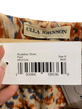 *Ulla Johnson Madeline Cotton Poplin Flutter Sleeve Smocked Midi Dress, Size 8