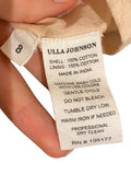 *Ulla Johnson Madeline Cotton Poplin Flutter Sleeve Smocked Midi Dress, Size 8