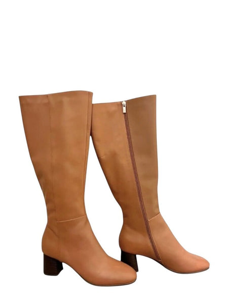 *Joie Racquel Round Toe 2.5" Stacked Heel Tall Boots, Size 10