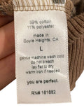 *PerfectWhiteTee Alexi Cotton Reverse French Terry Stripe Crew Neck Sweatshirt, Size L