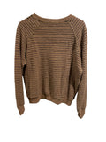 *PerfectWhiteTee Alexi Cotton Reverse French Terry Stripe Crew Neck Sweatshirt, Size L