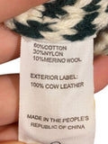 *Trovata Savannah Cotton Stripe Knit Wide Collar Gold Button Cardigan Sweater, Size S