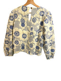 *NWT Sezane Harlem Floral Sherpa Applique Crew Neck Sweatshirt Top, Size FR36=4