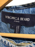 *Veronica Beard Jeans Andrea Cotton Denim Button-Up Cropped Lady Jacket, Size 0