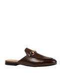 *Gucci Princetown Leather Almond Toe Horsebit Accent Slipper Mule Loafers, Size 40