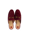 *Gucci Princetown Leather Almond Toe Horsebit Accent Slipper Mule Loafers, Size 40