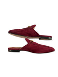*Gucci Princetown Leather Almond Toe Horsebit Accent Slipper Mule Loafers, Size 40