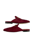 *Gucci Princetown Leather Almond Toe Horsebit Accent Slipper Mule Loafers, Size 40