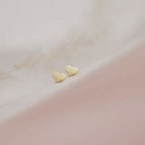 Adorn 512 Gold Plated Tiny Heart Stud Earrings