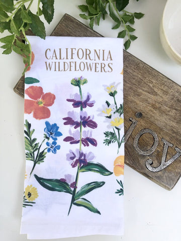 doodles.ink California Wildflowers Tea Towel