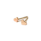 Adorn 512 Gold Plated Tiny Heart Stud Earrings