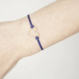 Collective Hearts Armed With Love 14K Gold Fill & Satin Cord Bracelet