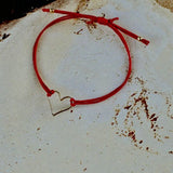 Collective Hearts Armed With Love 14K Gold Fill & Satin Cord Bracelet