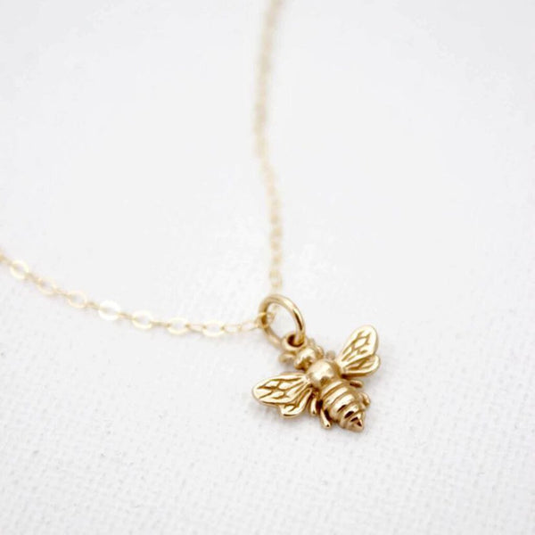 Katie Waltman Bronze Bee Charm 14K Gold-Fill Chain 18" Necklace