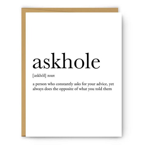 Footnotes Askhole Definition Notecard