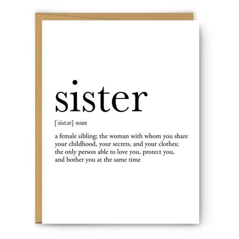 Footnotes Sister Definition Notecard