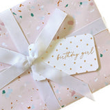 Missive Press Rose Gold Foil Birthday Girl Gift Tags, Set of 8