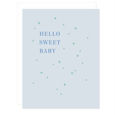 Missive Press Hello Sweet Baby Letterpress Notecard