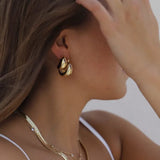 Katie Waltman Bonnie 14K Gold Plate Chunky Teardrop Stud Earrings