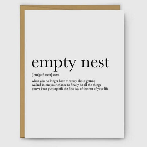 Footnotes Empty Nest Definition Notecard