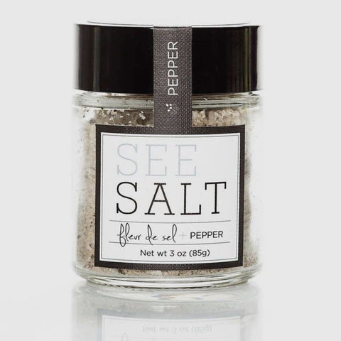 See Salt Fleur de Sel Sea Salt + Pepper, 3 oz.