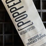 POPPED Cracked Pepper Cheddar Artisan Popcorn