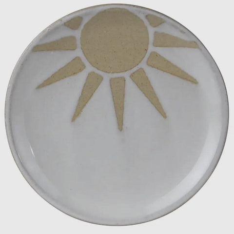 HomArt Sun Icon Glazed Ceramic Round Dish Tray