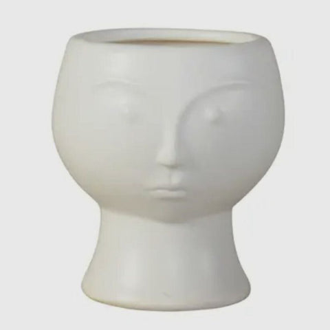 HomArt Rory Ceramic Face Vase Planter