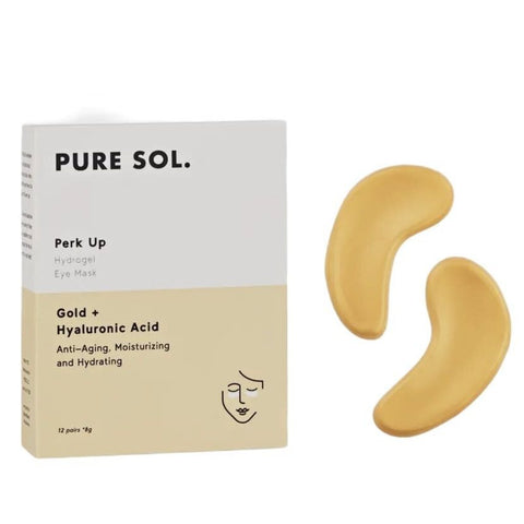 Pure Sol. Perk Up Gold & Hyaluronic Acid Eye Mask, Box of 12 Pairs