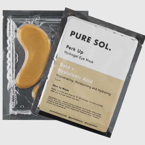 Pure Sol. Perk Up Gold & Hyaluronic Acid Eye Mask, Single Pair