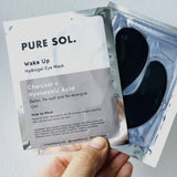 Pure Sol. Wake Up Charcoal & Hyaluronic Acid Eye Mask, Single Pair