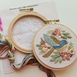 Jessica Long Embroidery Bluebird Sampler Embroidery Kit
