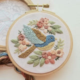 Jessica Long Embroidery Bluebird Sampler Embroidery Kit