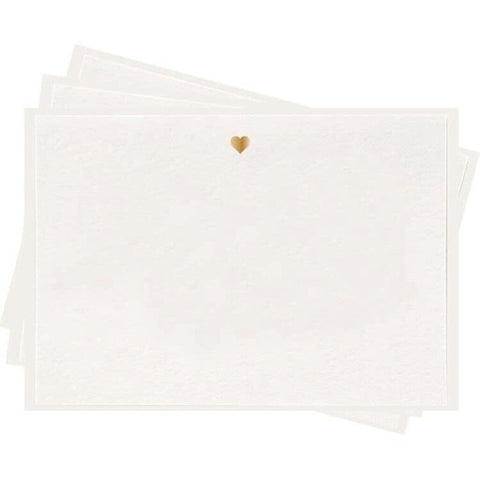 Dahlia Press Gold Heart Letterpress Boxed Flat Note Cards