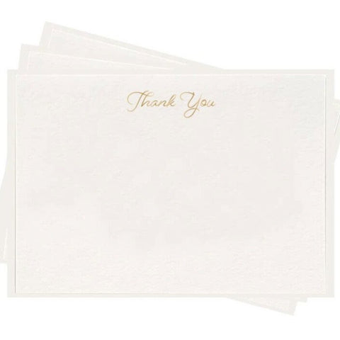 Dahlia Press Gold Thank You Letterpress Boxed Flat Note Cards